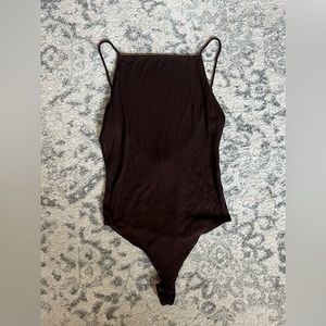 Brown H&M thong bodysuit